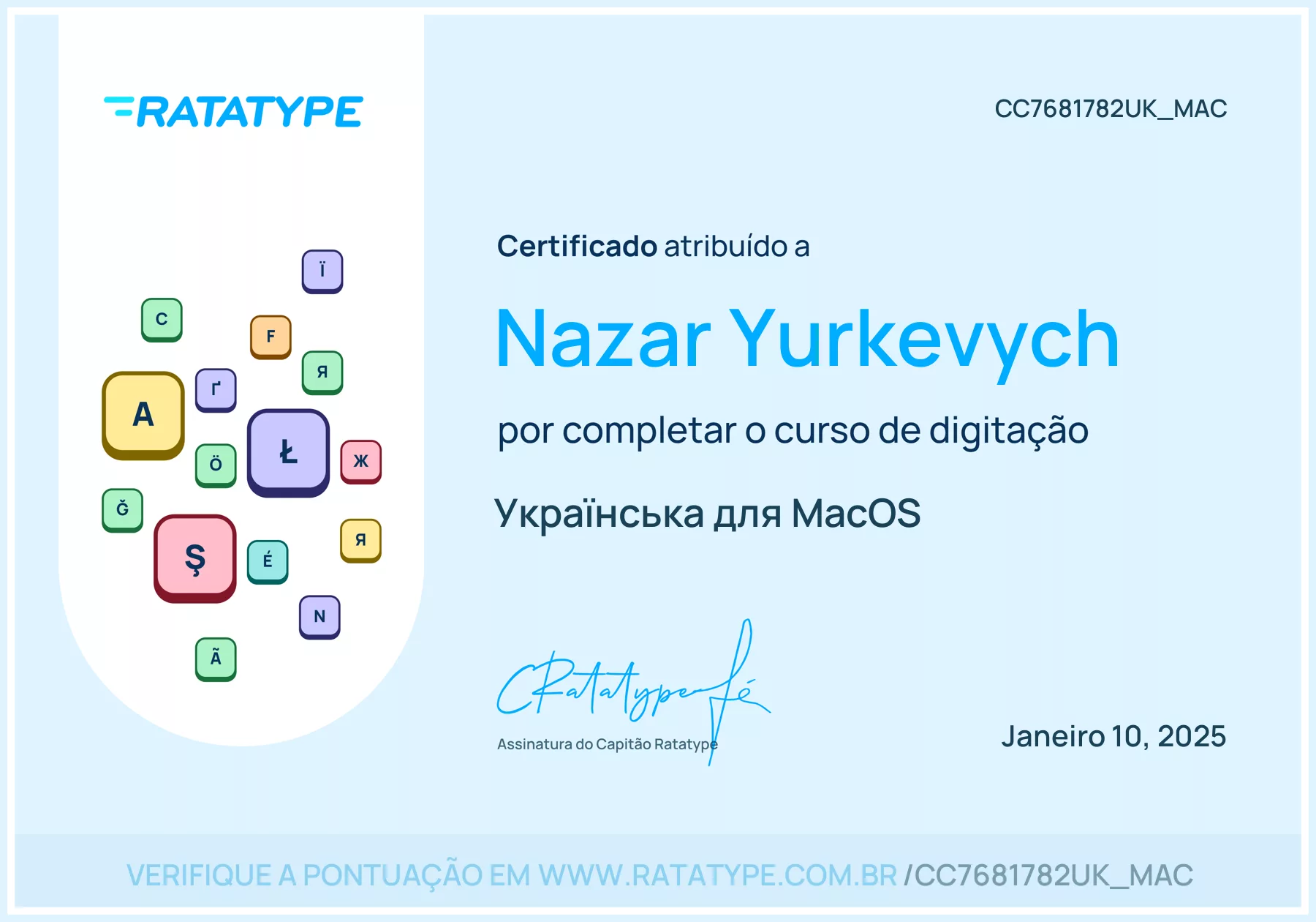 Obtenha seu certificado